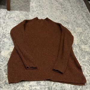 Cozy Brown Knit Sweater Dress